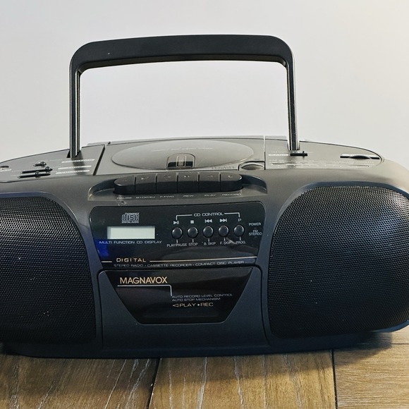 Vintage 90s Philips Magnavox AZ8006/17 Portable CD Radio Cassette Player Stereo - Picture 1 of 6